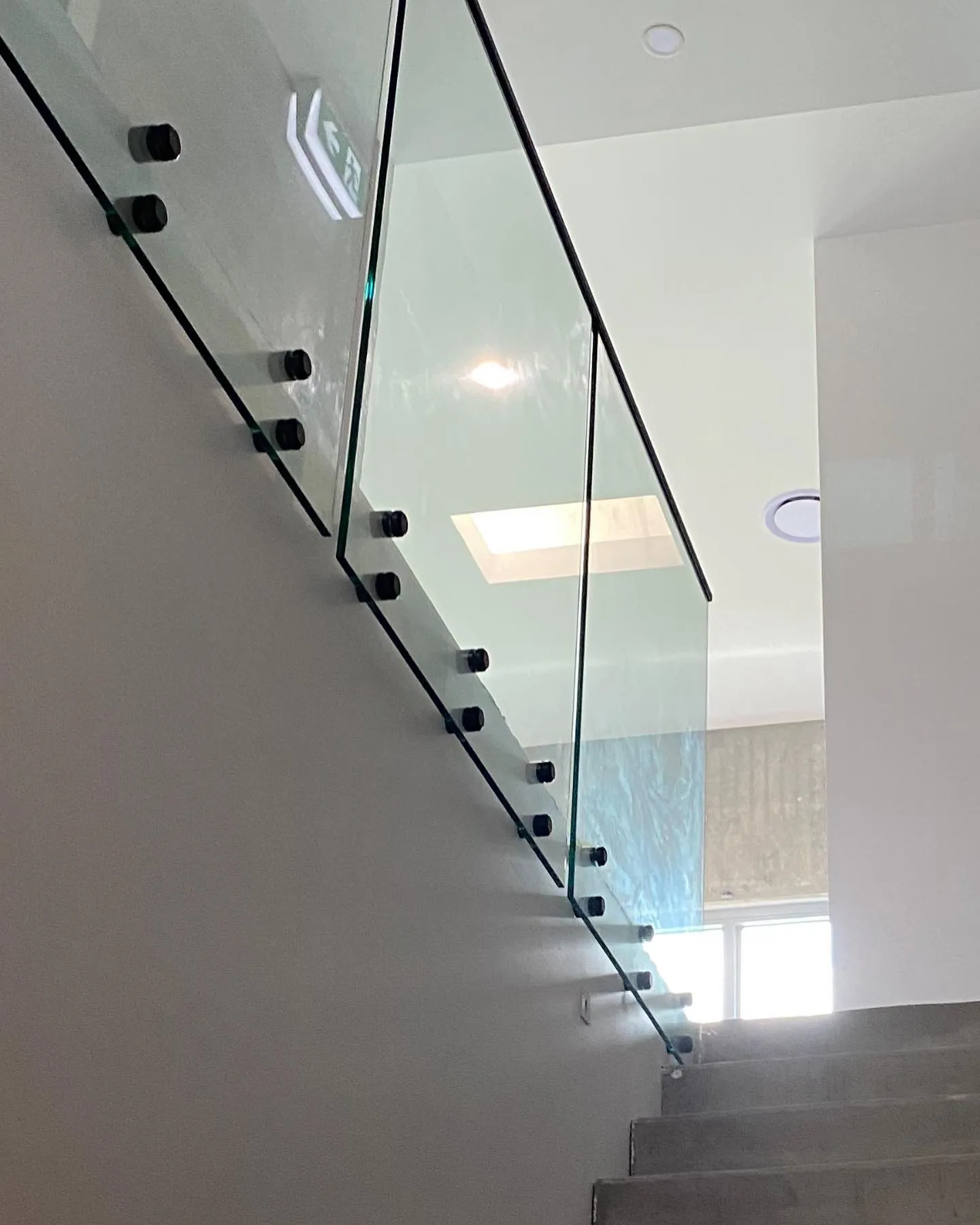 Glass balustrade on an internal staircase — gallery glass balustrade stair